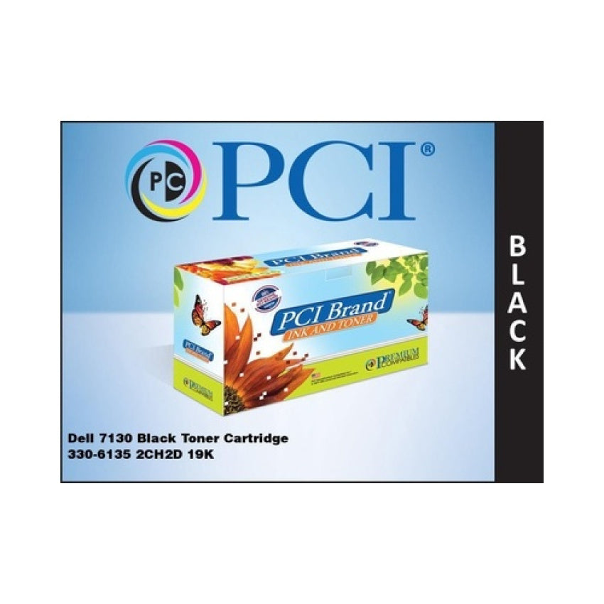 PCI Brand Compatible Dell 2ch2d 330-6135 Xl Black Toner Cartridge 19000 Page Xl-yield For Dell 7130 Dell 7130cdn Dell 3gdt0 Toner (3306135PCI)
