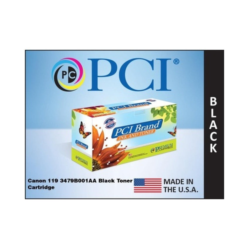 PCI Brand Canon 119 3479b001 Black Toner Cartridge 2300 Page Yield For Canon Imageclass Mf5850/mf5850dn/mf5880/mf5880dn/mf6180/mf6180dw/3479b001aa (3479B001AAPCI)