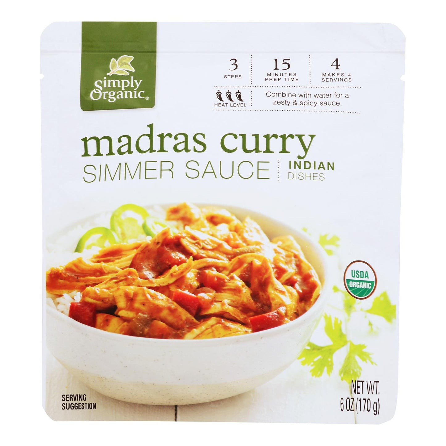 Simply Organic - Simmer Sauce Madrs Crry - Case Of 6-6 Oz