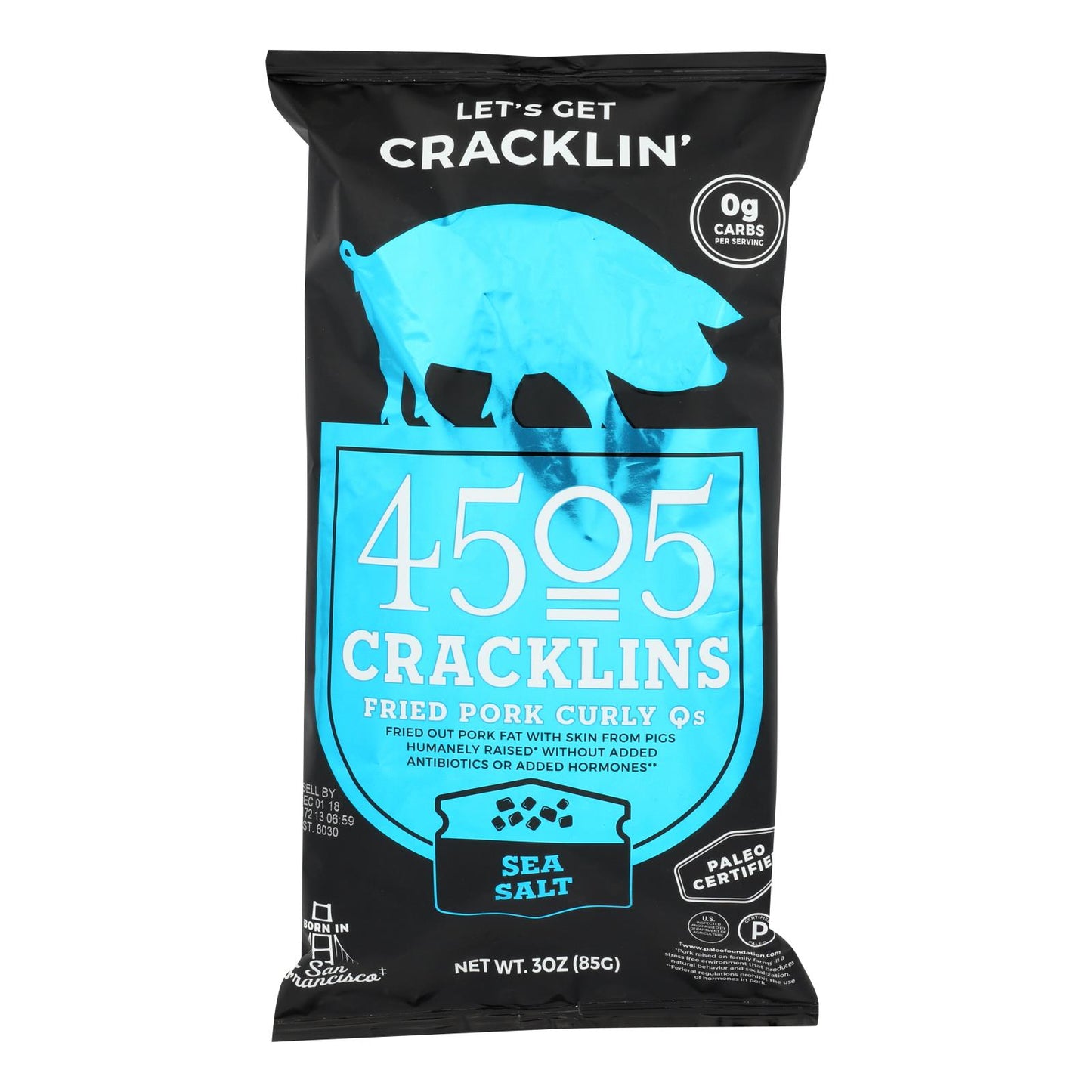 4505 - Cracklins - Sea Salt - Case Of 12 - 3 Oz.
