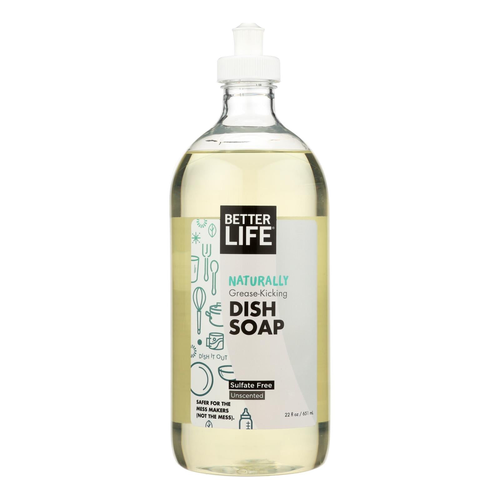 Better Life Dishwashing Soap - Unscented - 22 Fl Oz