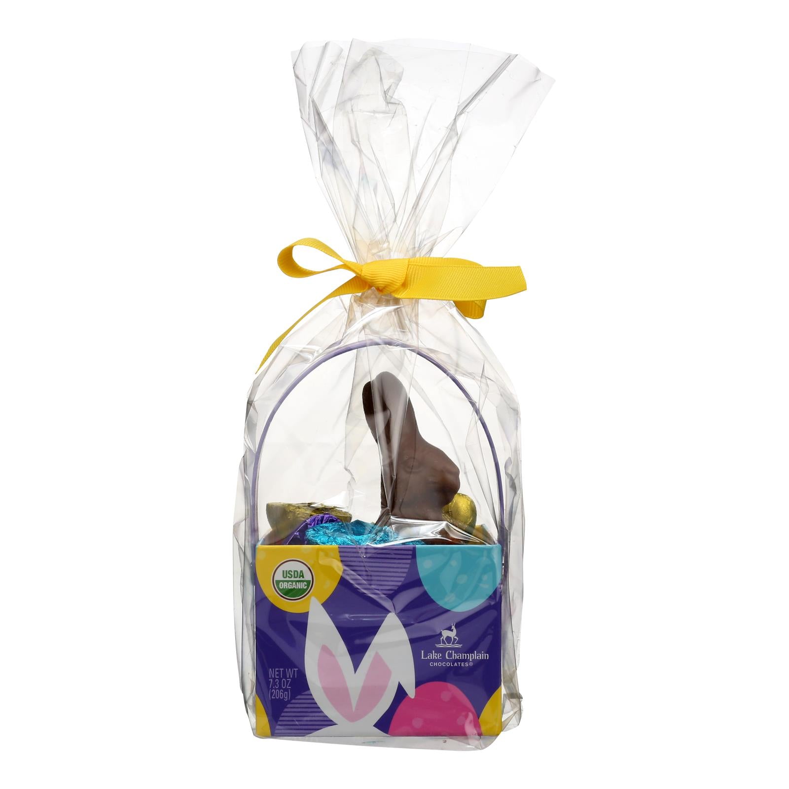 Lake Champlain Chocolates - Chocolate Bunny Hop Basket - Case Of 8-7.2 Oz