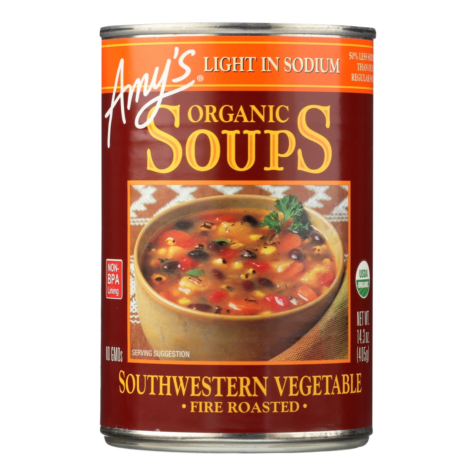 Amy's - Soup Organic Fire Roasted Southwestern Vegetable - Case Of 12 - 14.3 Oz