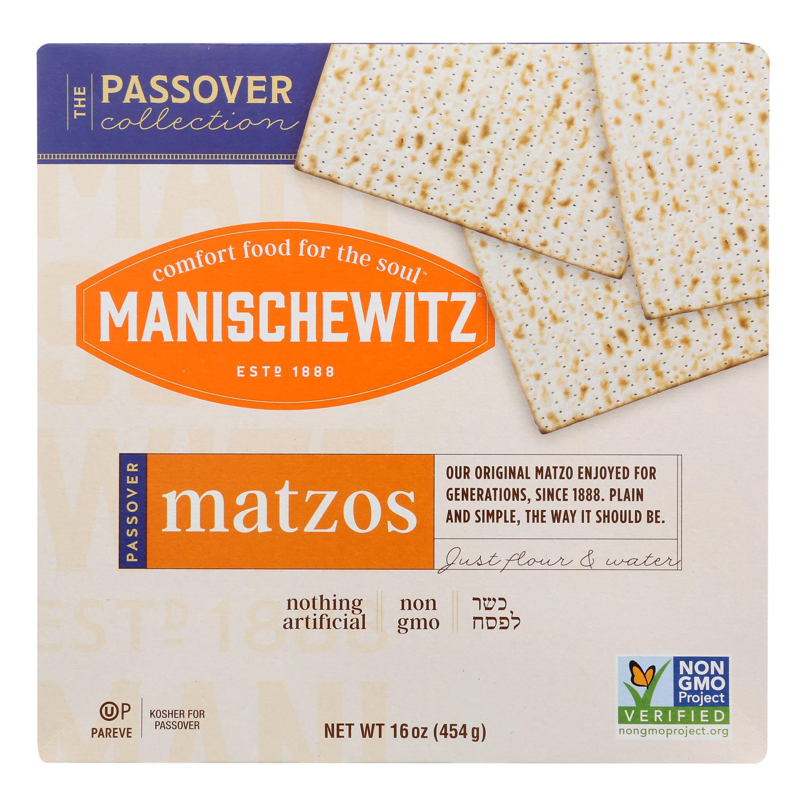 Manischewitz - Matzo 1s - Case Of 30 - 1 Lb.