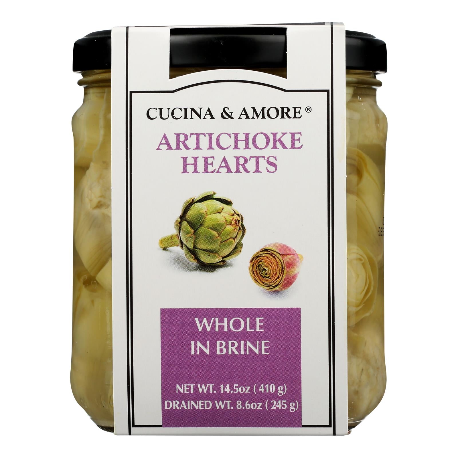 Cucina & Amore - Artichokes Whole In Brine - Case Of 6 - 14.5 Oz
