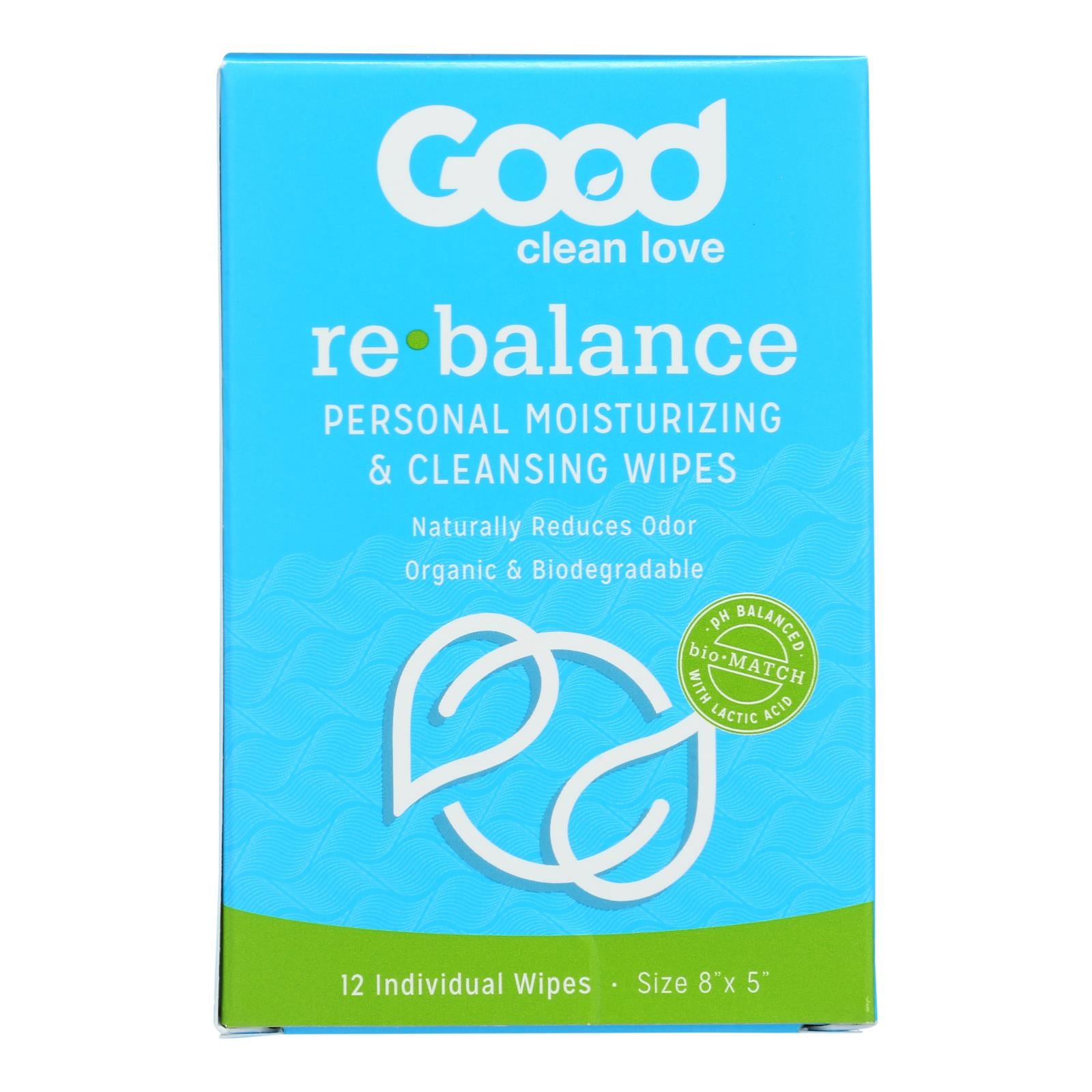 Good Clean Love Rebalance Wipes - Box Of 12