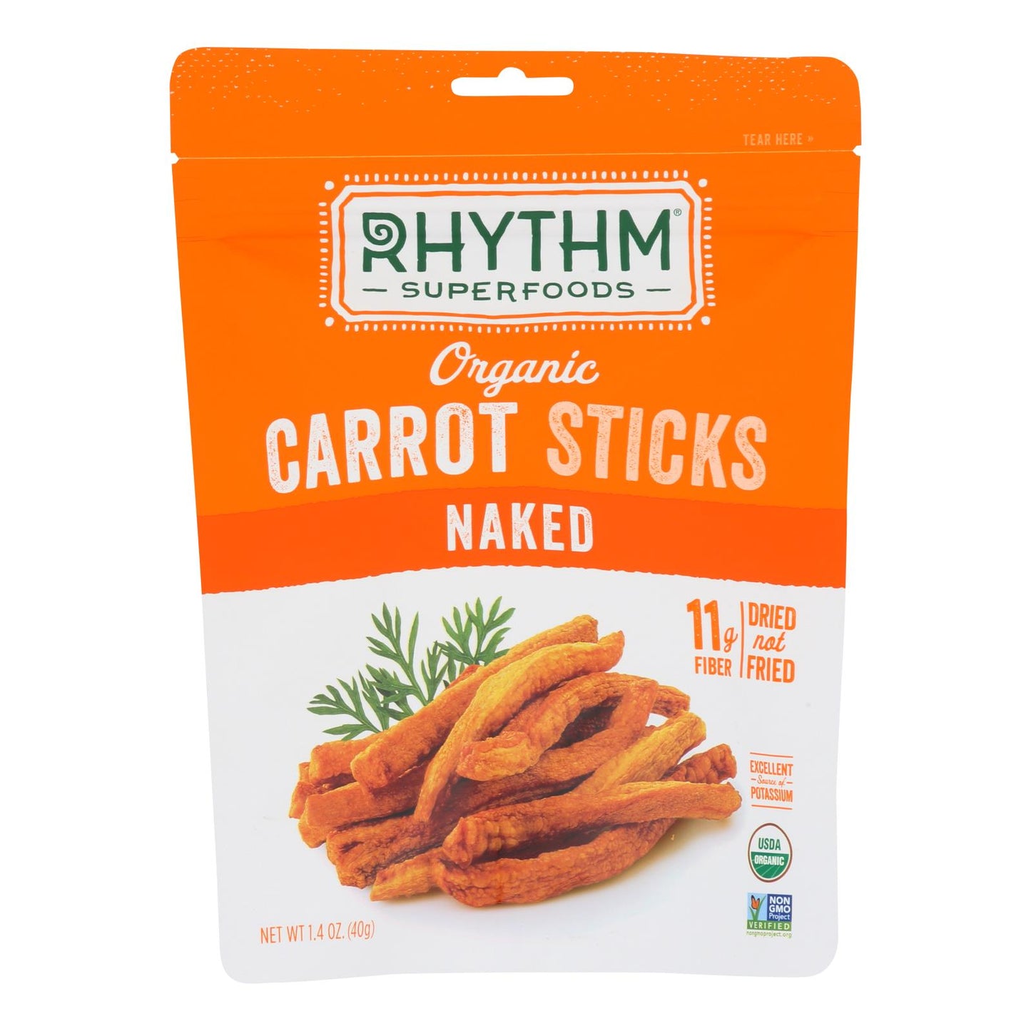 Rhythm Superfoods Llc Organic Carrot Sticks - Case Of 12 - 1.4 Oz