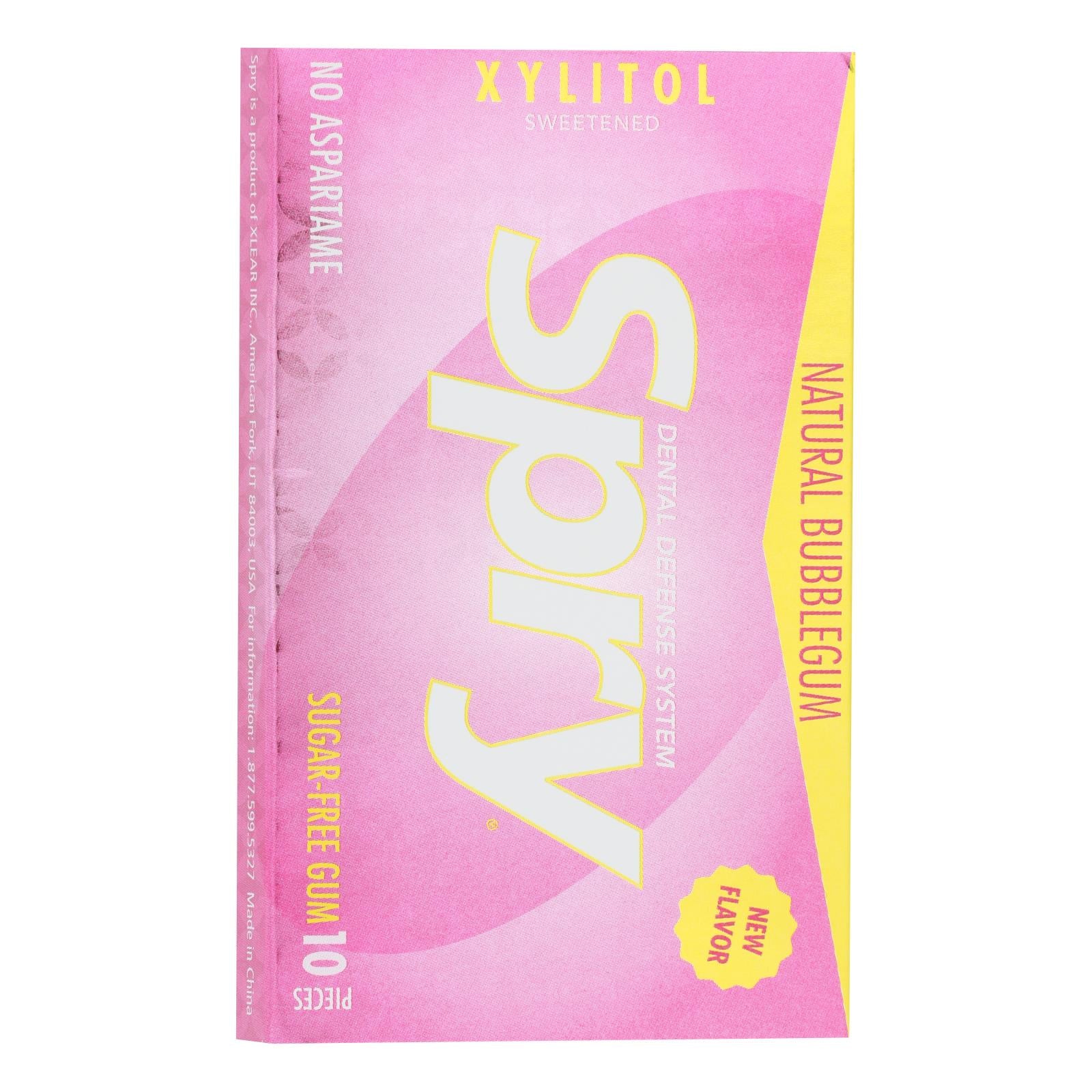 Spry - Chewing Gum Bubble Gum - Case Of 20 - 10 Ct