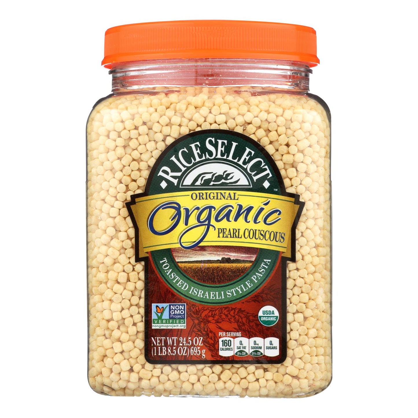 Riceselect Couscous, Pearl, Plain Organic - Case Of 4 - 24.5 Oz