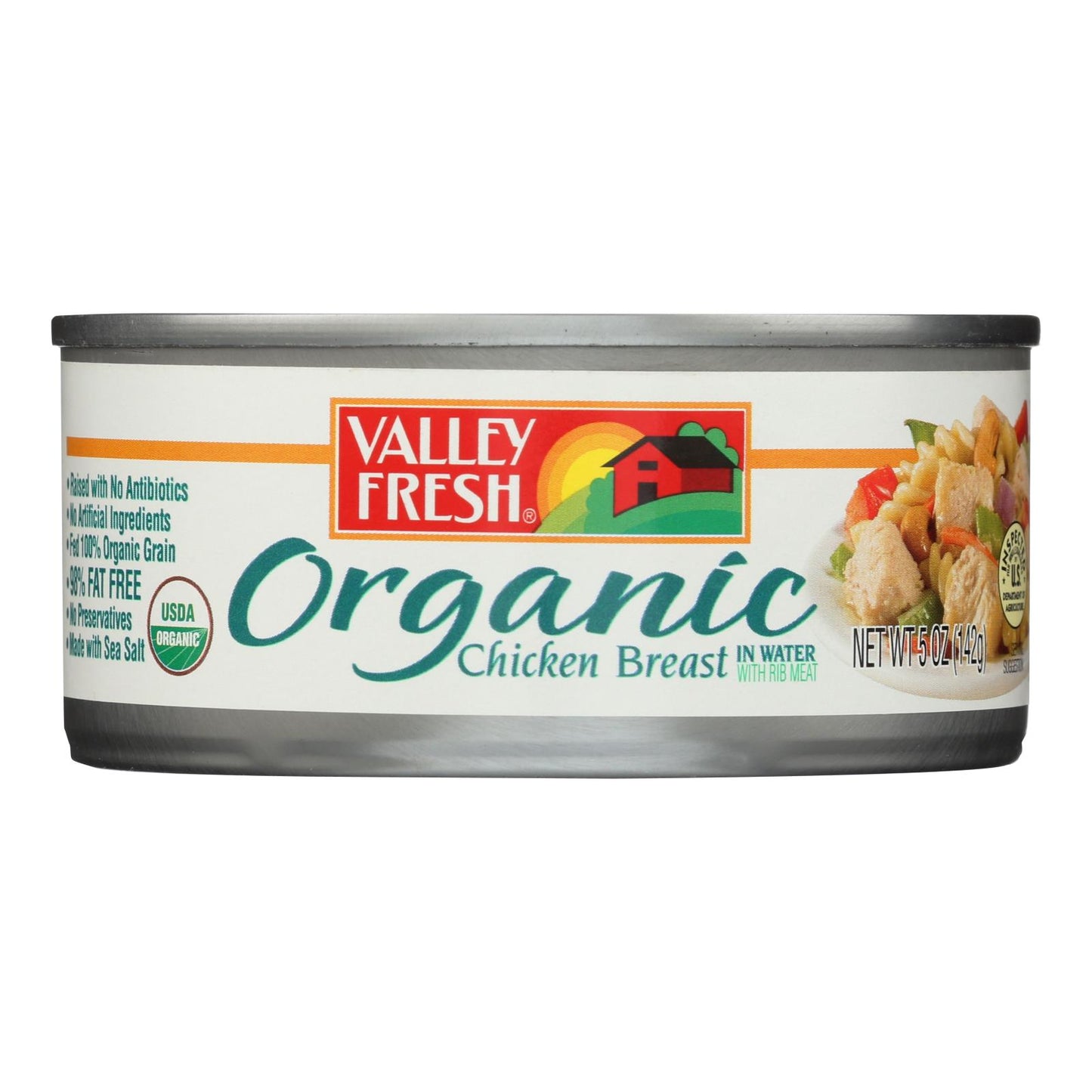 Valley Fresh Organic Chicken In Water - Case Of 12 - 5 Oz