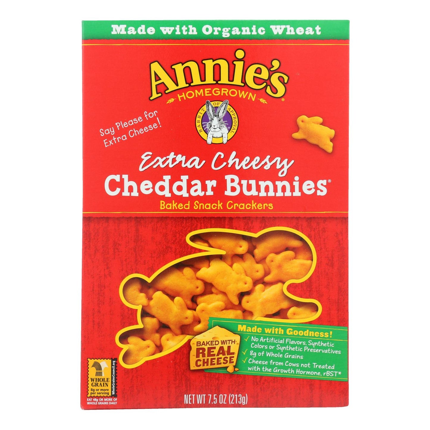 Annie's Homegrown - Chddr Bnnies X-cheese - Case Of 12-7.5 Oz.