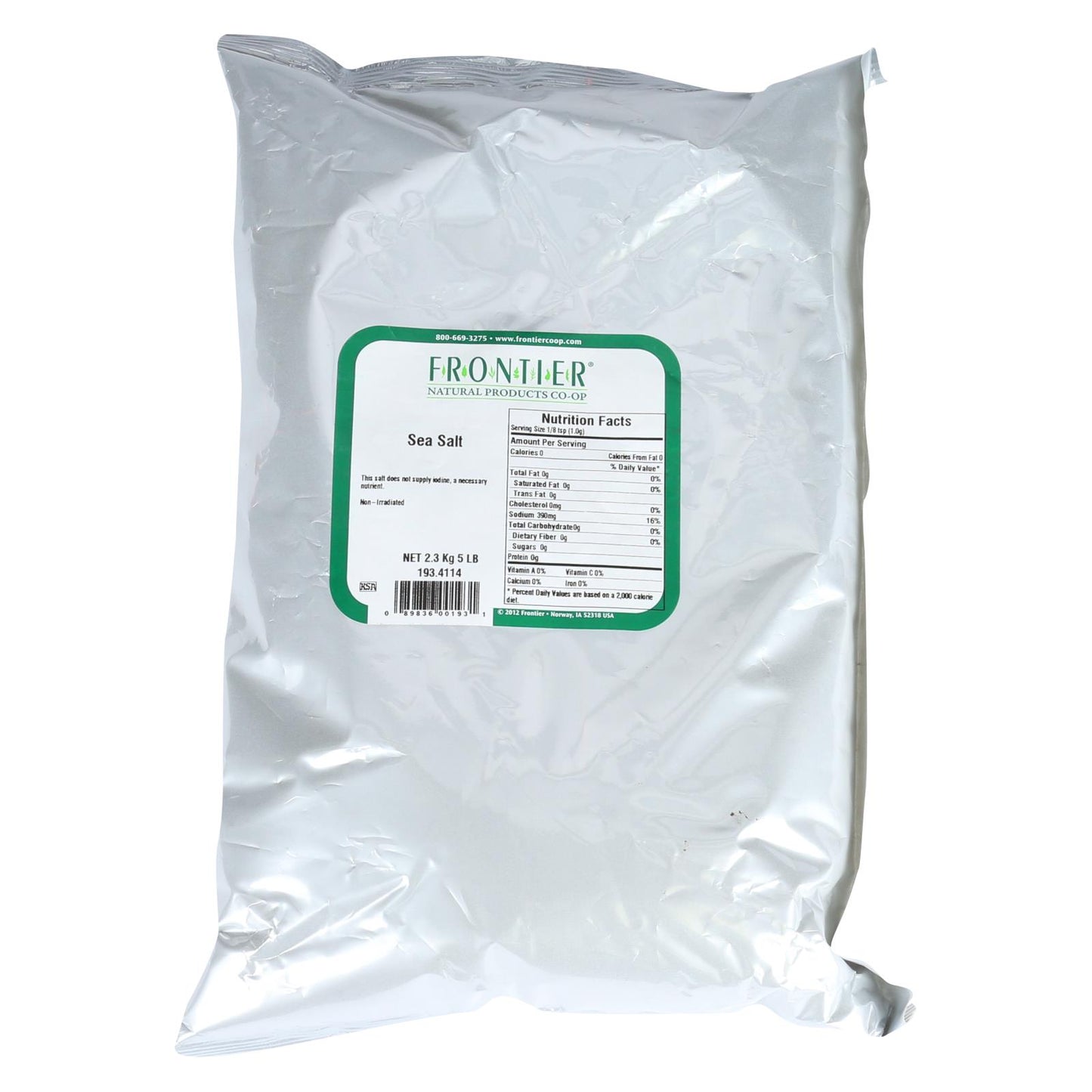 Frontier Herb Sea Salt Table Grind - Single Bulk Item - 5lb