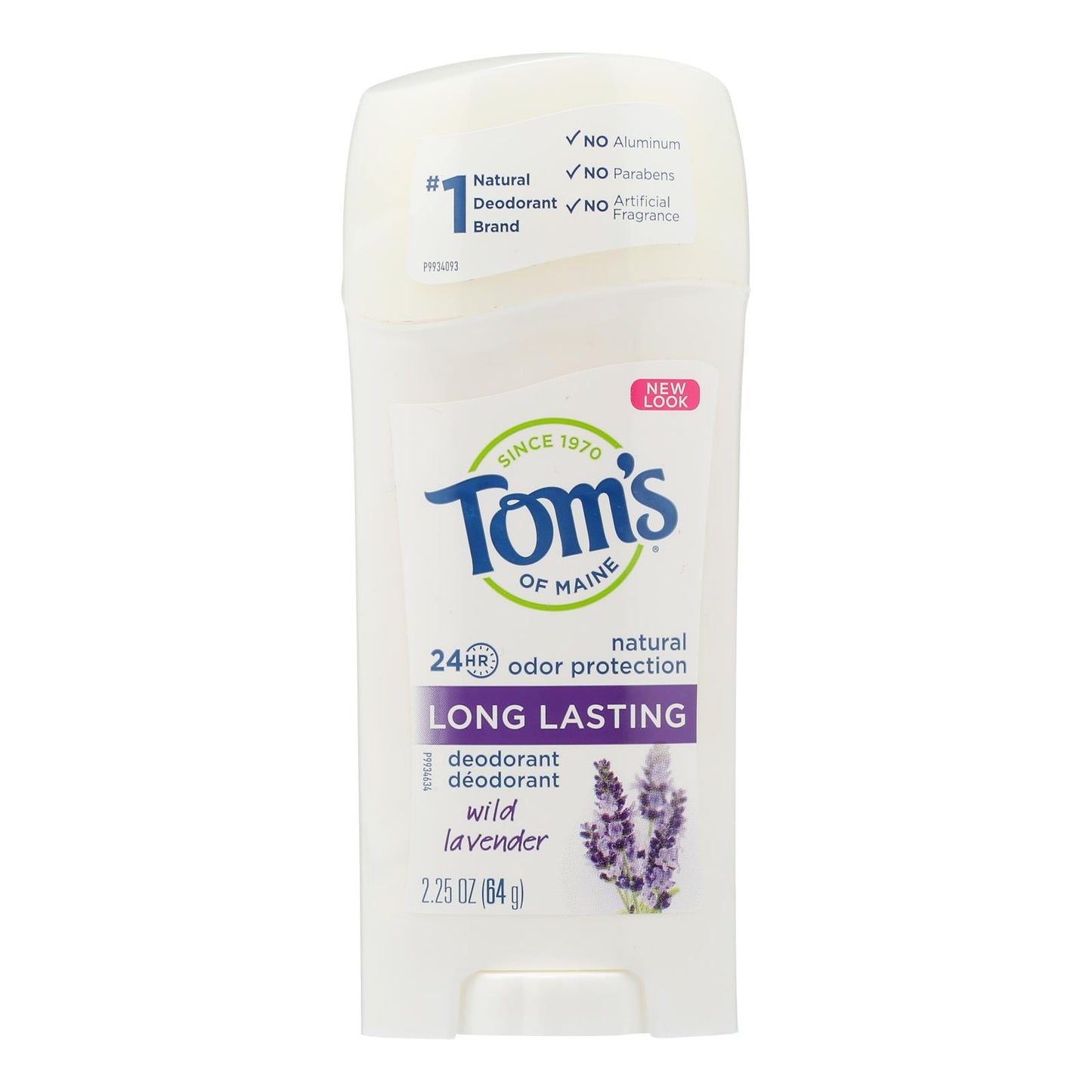 Tom's Of Maine Natural Long-lasting Deodorant Wild Lavender - 2.25 Oz - Case Of 6
