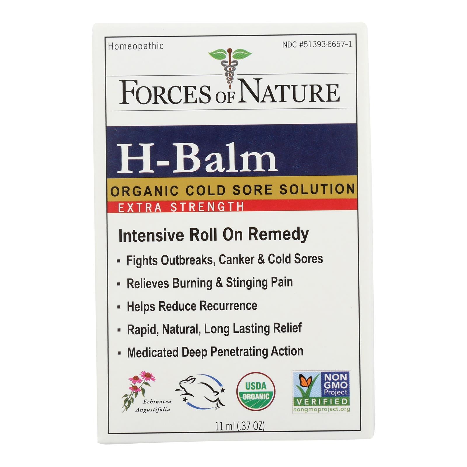 Forces Of Nature - Organic H-balm Daily Control - Extra Strength - 11 Ml