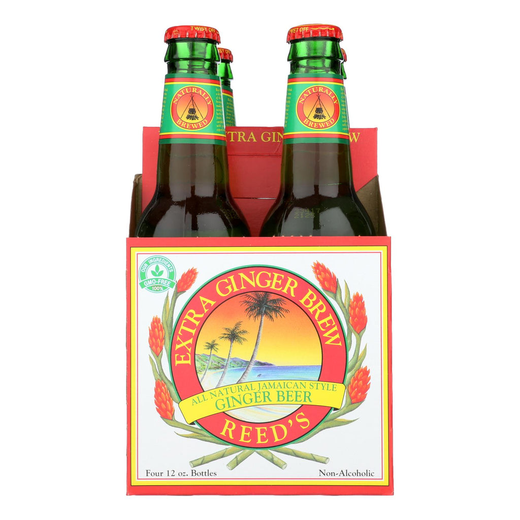 Reed's Ginger Beer Ginger Brew - Extra - Case of 6 - 12 Fl oz.