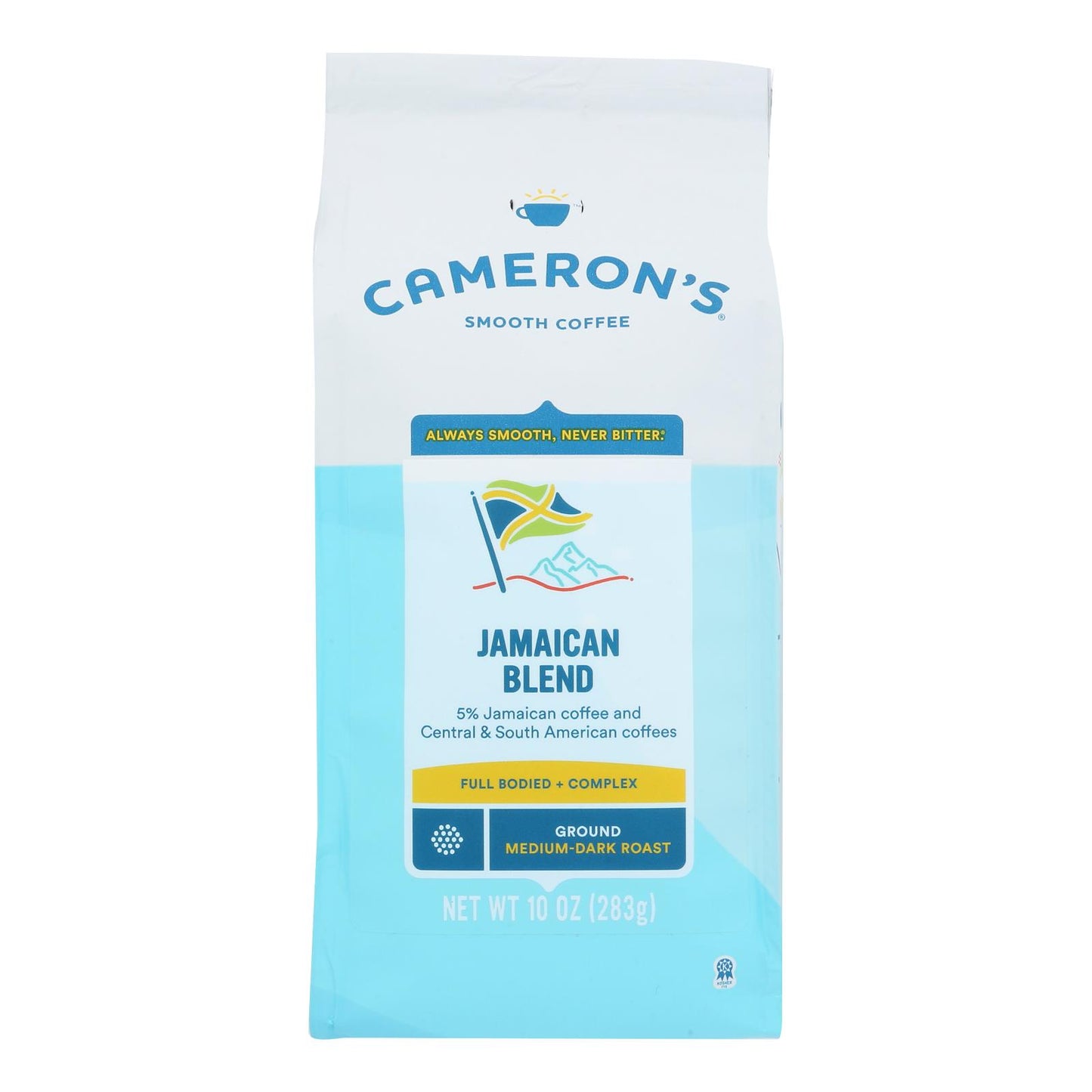 Cameron's Specialty Coffee Premium Jamaica Blue Mountain Blend Ground Coffee Beans  - Case of 6 - 10 OZ