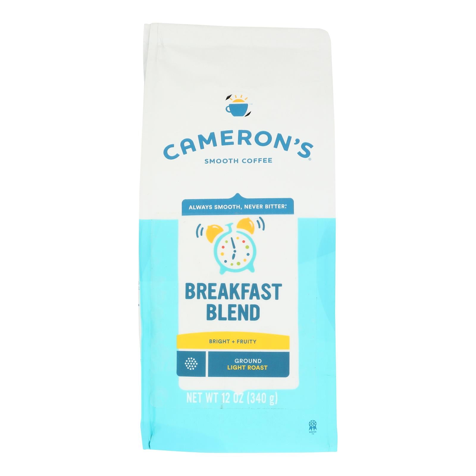Cameron's Specialty Coffee Premium Breakfast Blend Ground Beans  - Case of 6 - 12 OZ