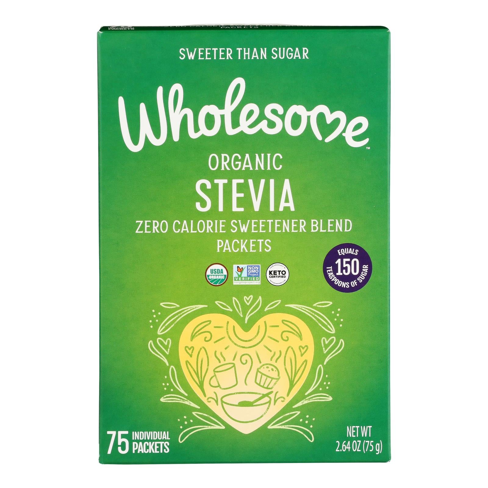 Wholesome Sweeteners Stevia - Organic - 75 count - case of 6