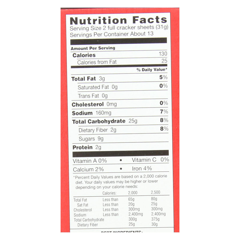 Annie's Homegrown Organic Cinnamon Graham Crackers - Case of 12 - 14.4 oz.
