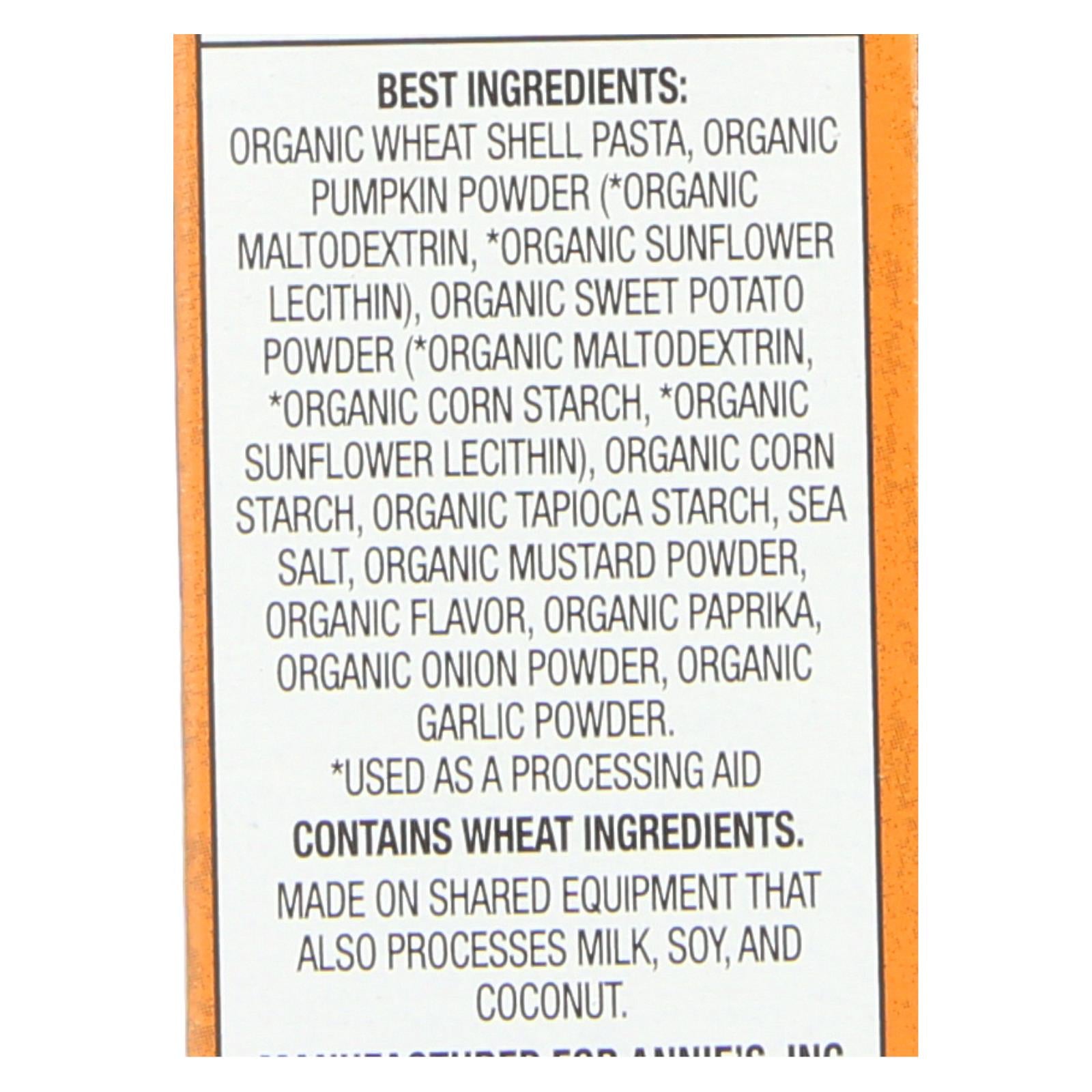 Annie's Homegrown Organic Vegan Shells and Creamy Sauce Pasta Dinner - Case of 12 - 6 oz.