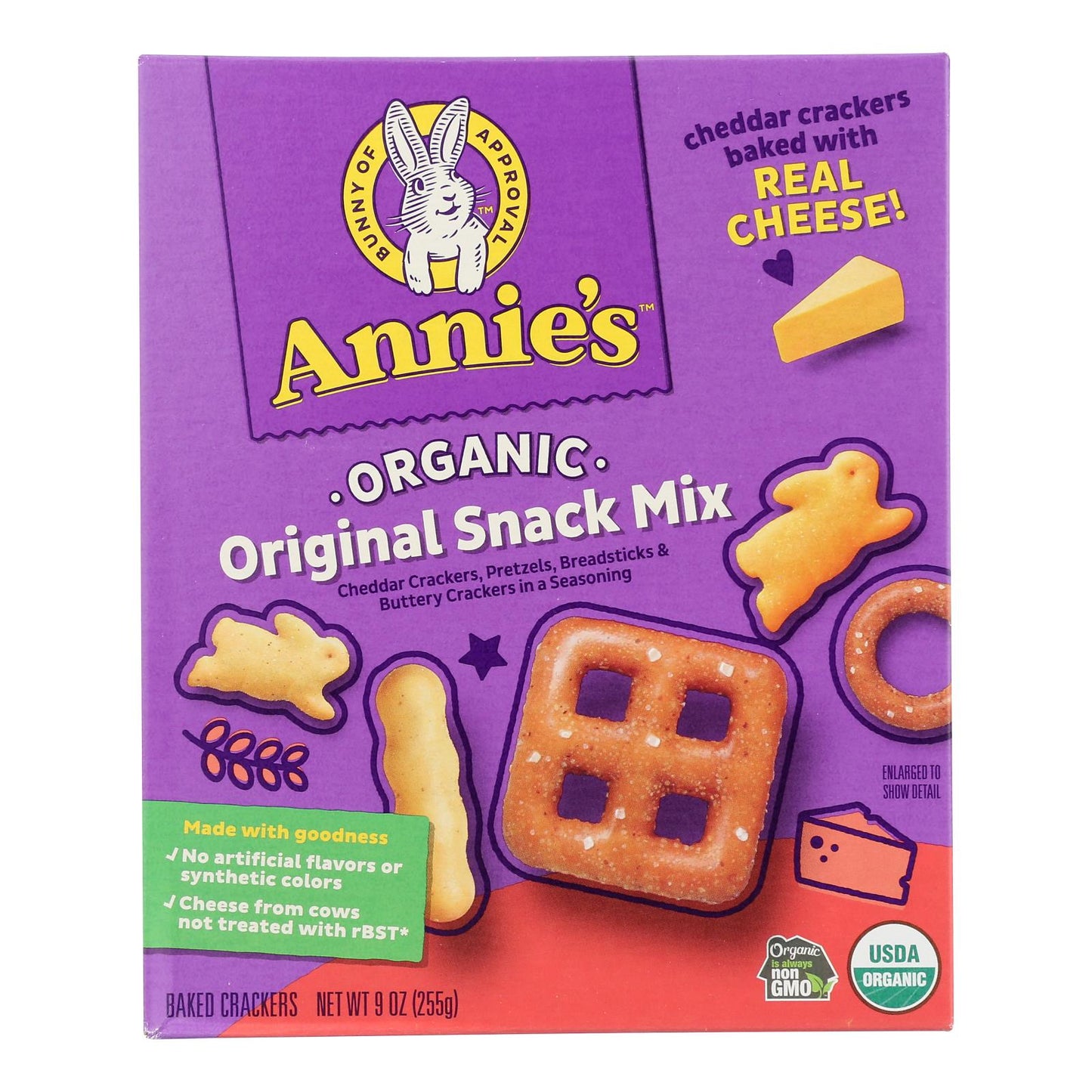 Annie's Homegrown Organic Snack Mix Bunnies - Case of 12 - 9 oz.