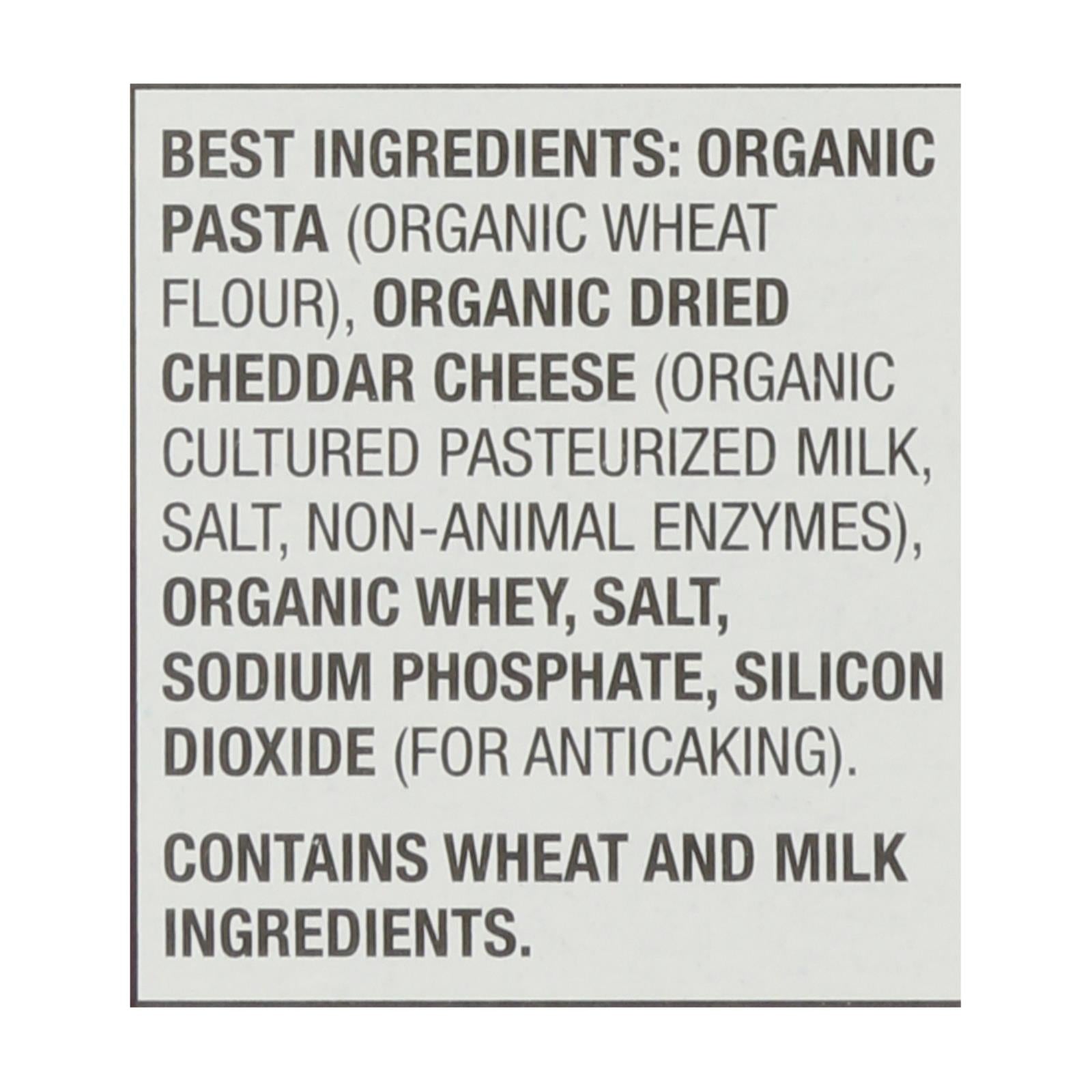 Annie's Homegrown Organic Shells and White Cheddar Macaroni and Cheese - Case of 12 - 6 oz.