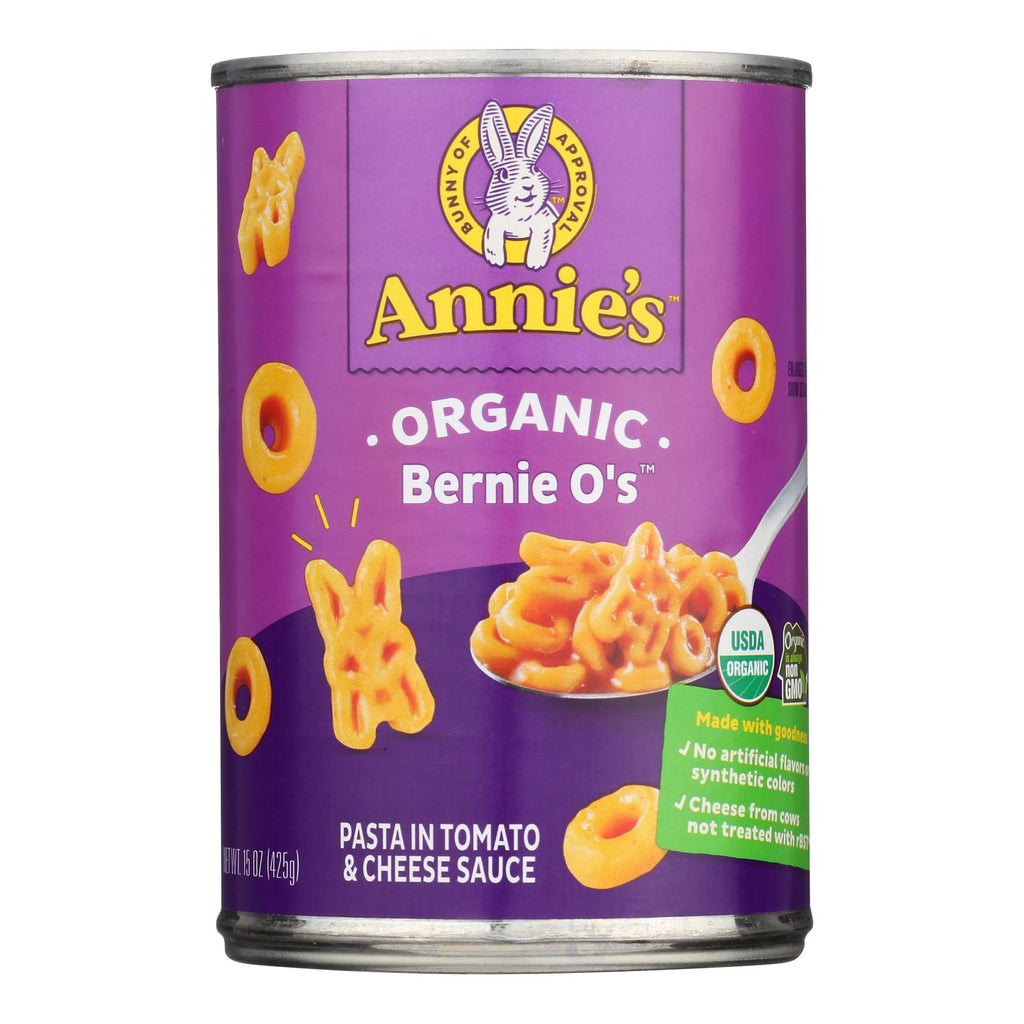 Annie's Homegrown Organic Bernie O?S Pasta In Tomato and Cheese Sauce - Case of 12 - 15 oz.