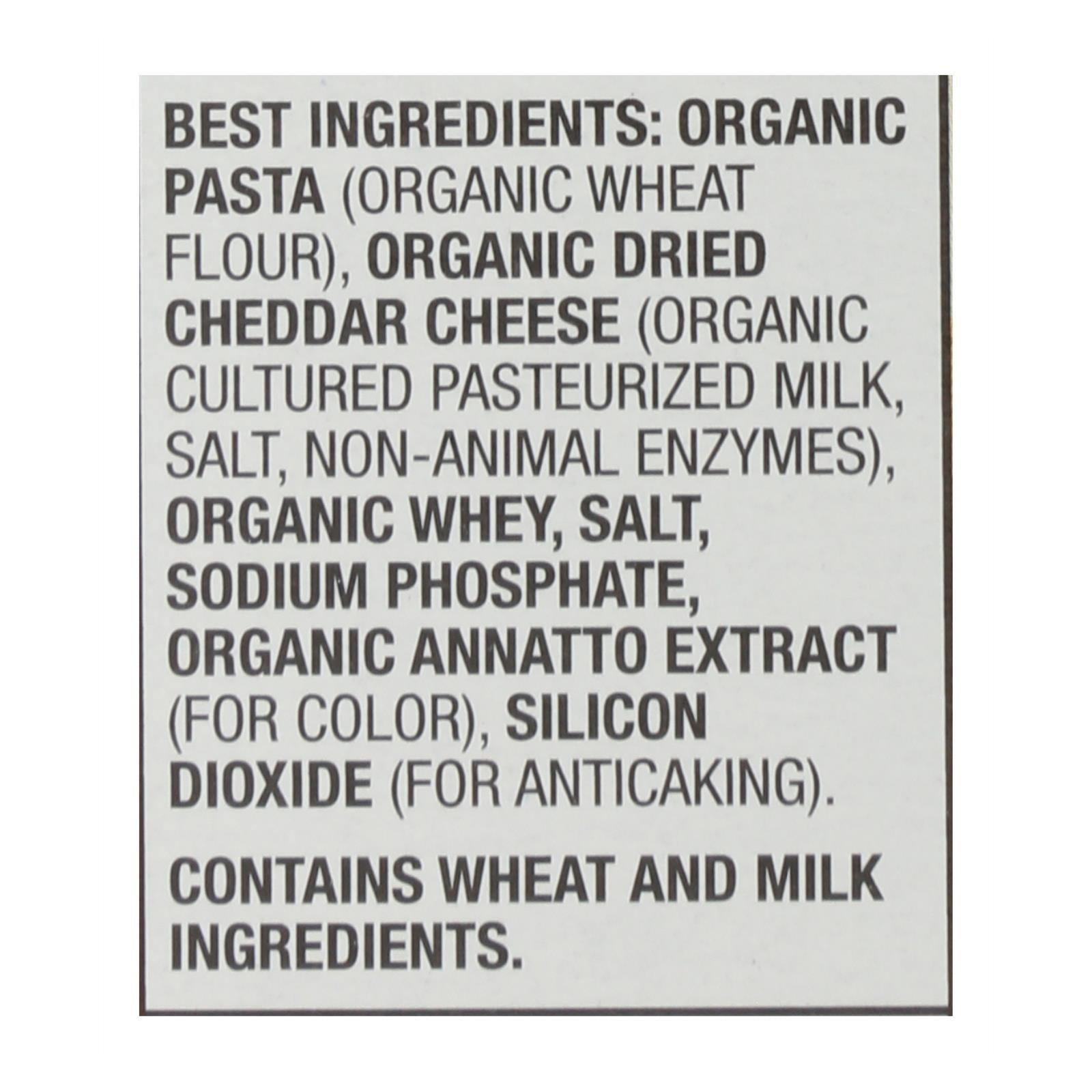 Annie's Homegrown Organic Shells and Real Aged Cheddar Macaroni and Cheese - Case of 12 - 6 oz.