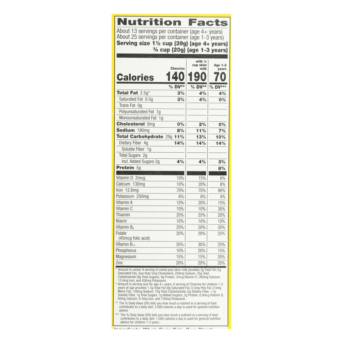 General Mills - Cheerios Oat Cereal - Case of 10-18 OZ