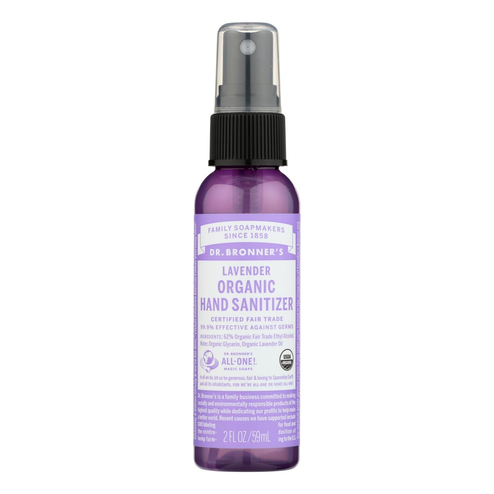 Dr. Bronner's - Hand Santz Spry Lvndr - Case of 12-2 FZ