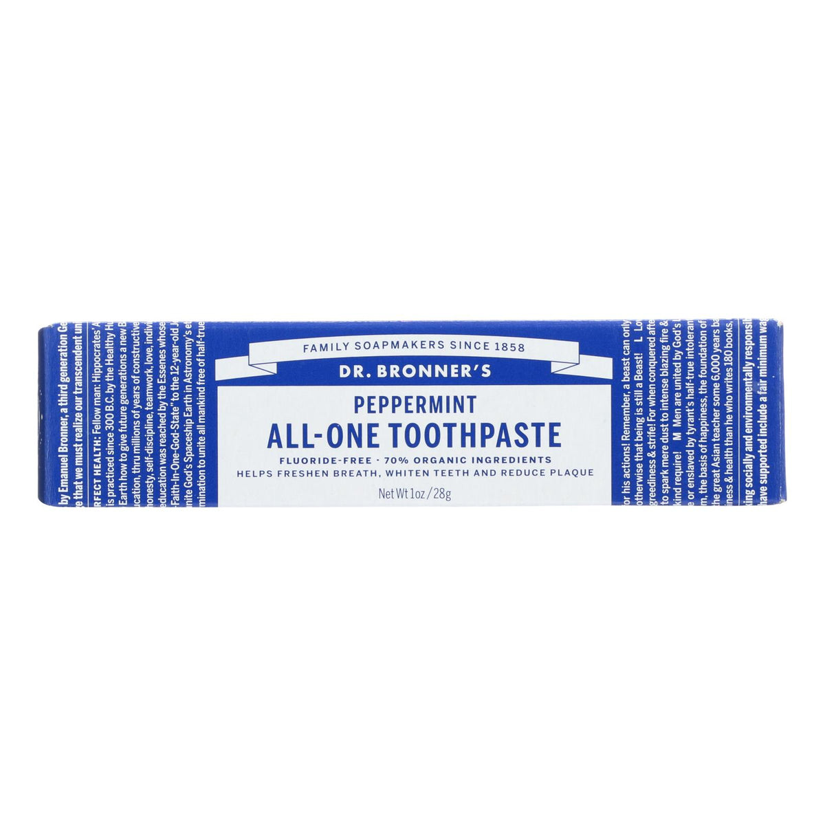 Dr. Bronner's - Tpaste Peppermint Travel - Case of 12-1 OZ