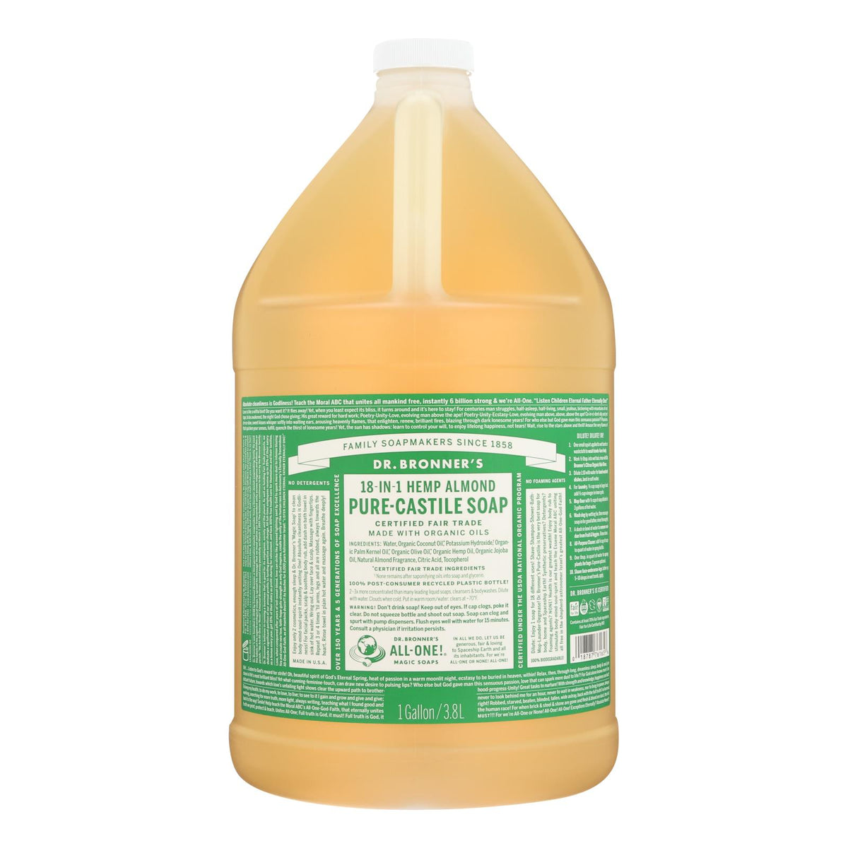 Dr. Bronner's - Castile Liquid Sp Almond - 1 Each-GAL