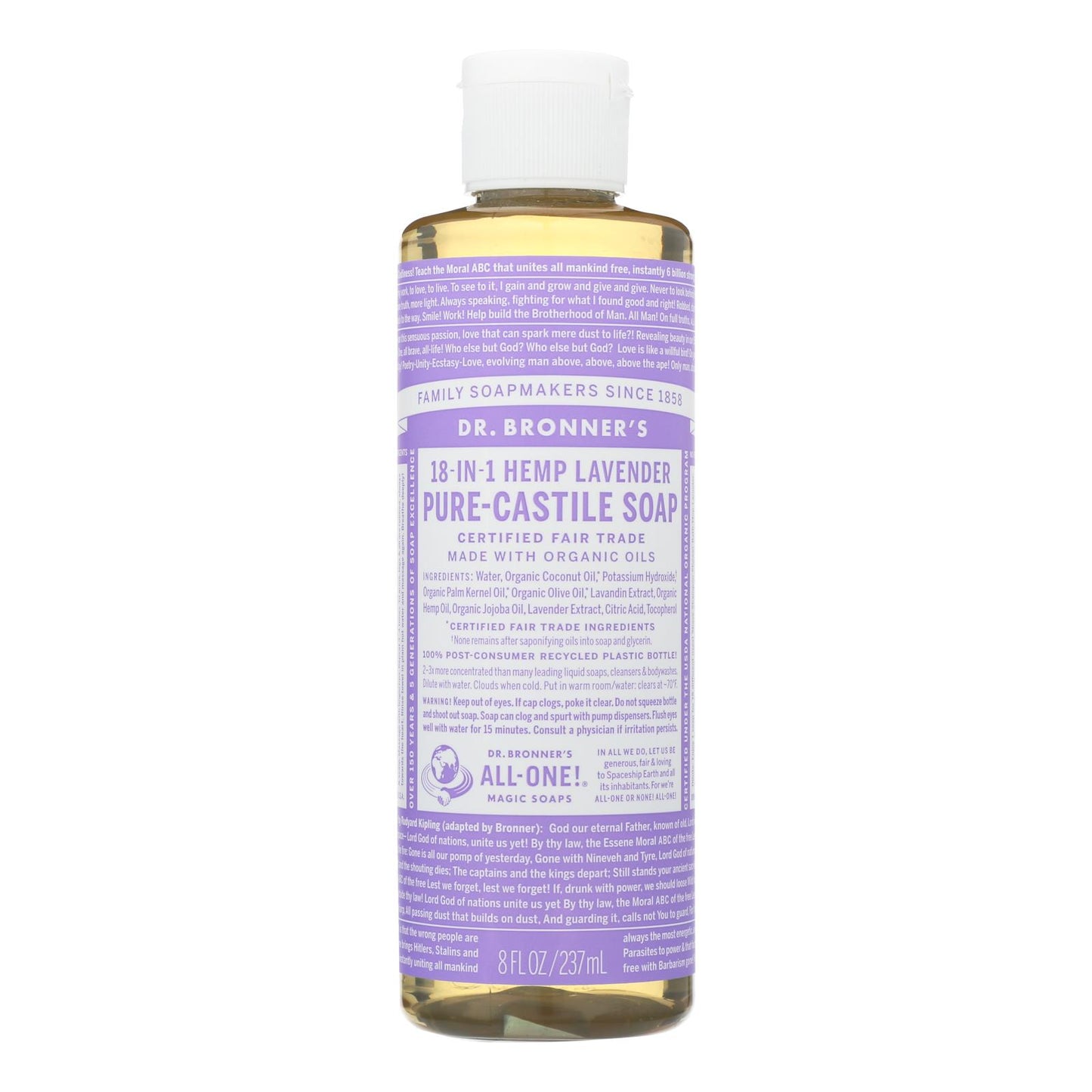 Dr. Bronner's - Castile Liquid Sp Lanvdr - 1 Each-8 FZ