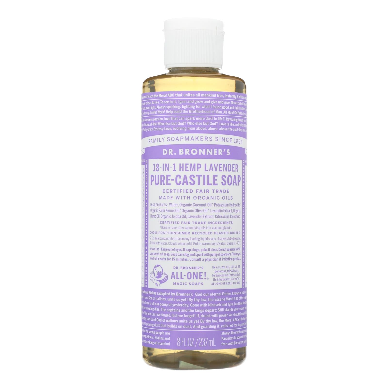 Dr. Bronner's - Castile Liquid Sp Lanvdr - 1 Each-8 FZ