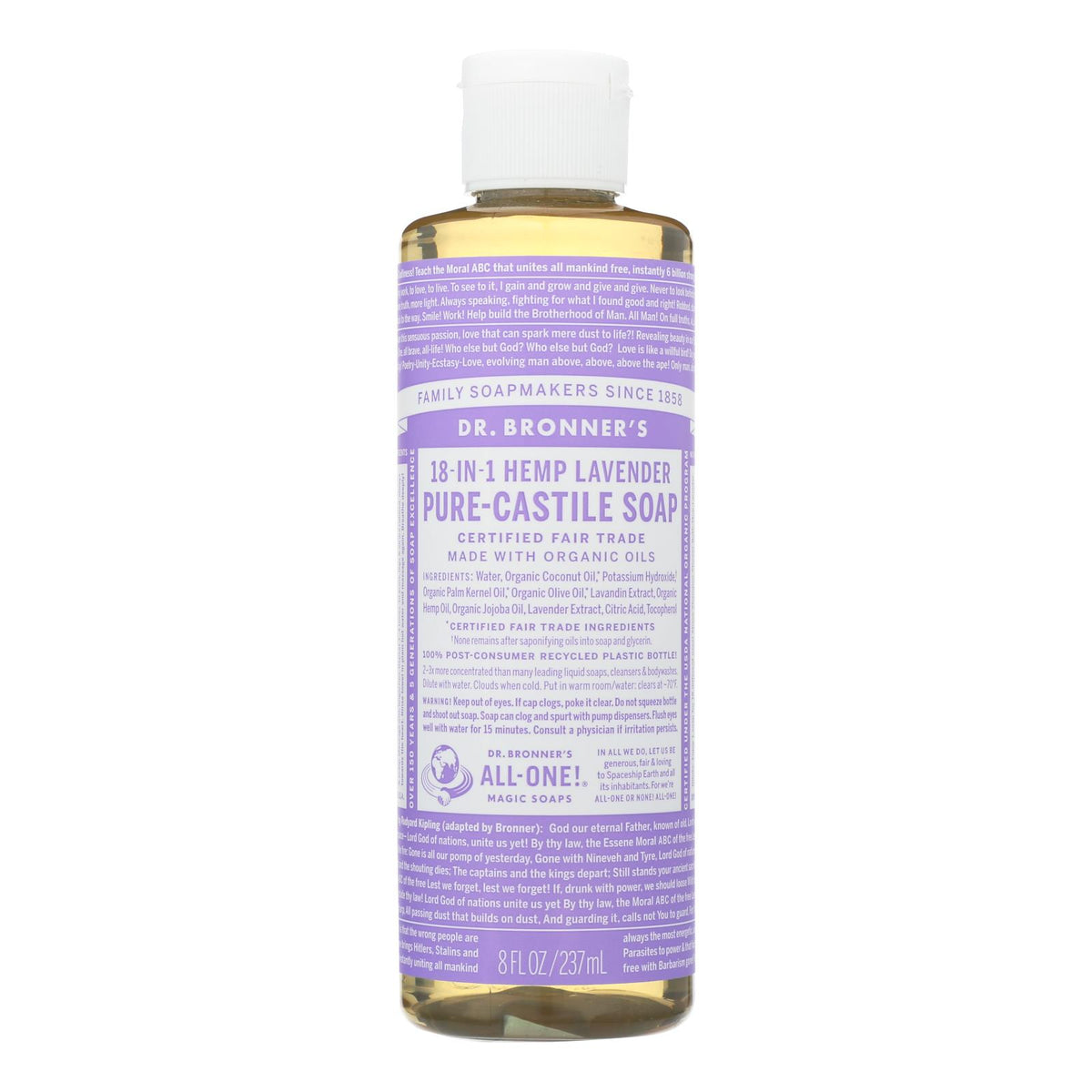 Dr. Bronner's - Castile Liquid Sp Lanvdr - 1 Each-8 FZ