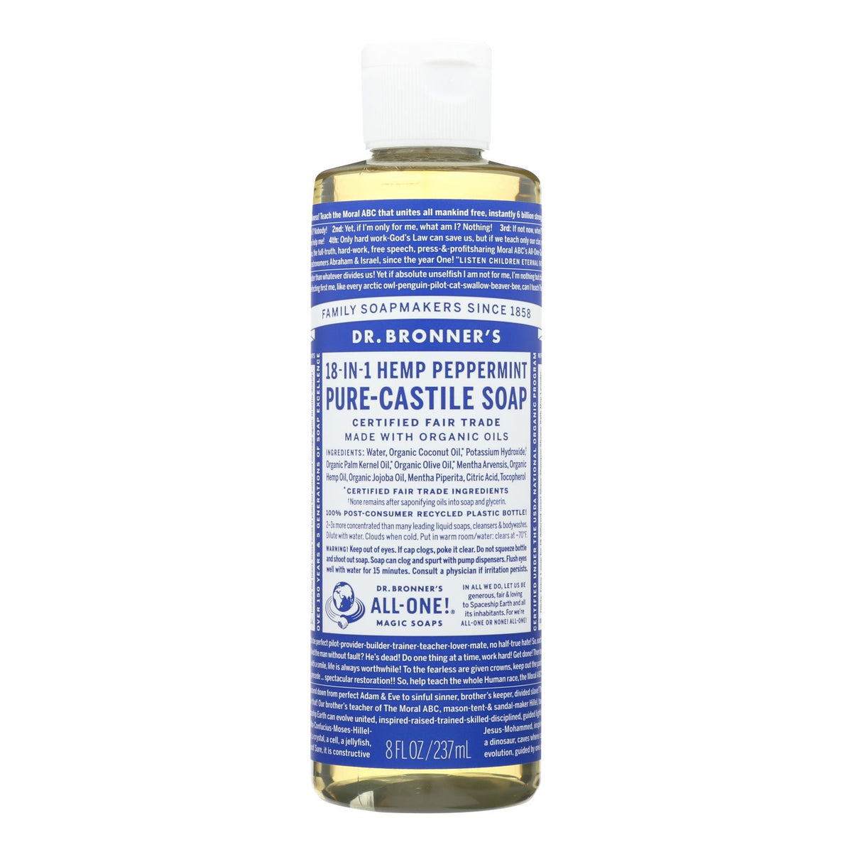 Dr. Bronner's - Castile Liquid Sp Pprmnt - 1 Each-8 FZ