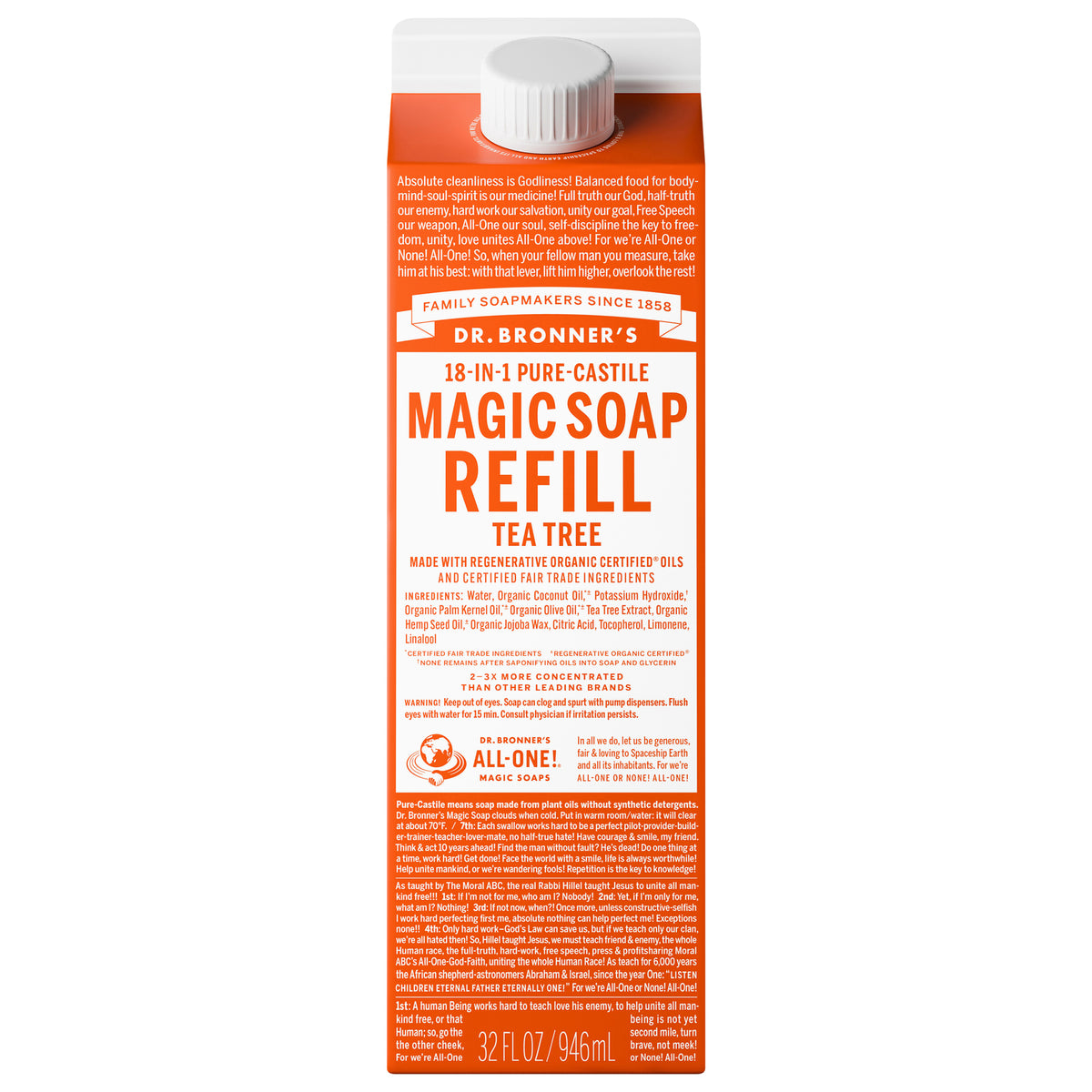 Dr. Bronner's - Sp Og3 18 In 1 Pcms Ttre - EA of 1-32 FZ