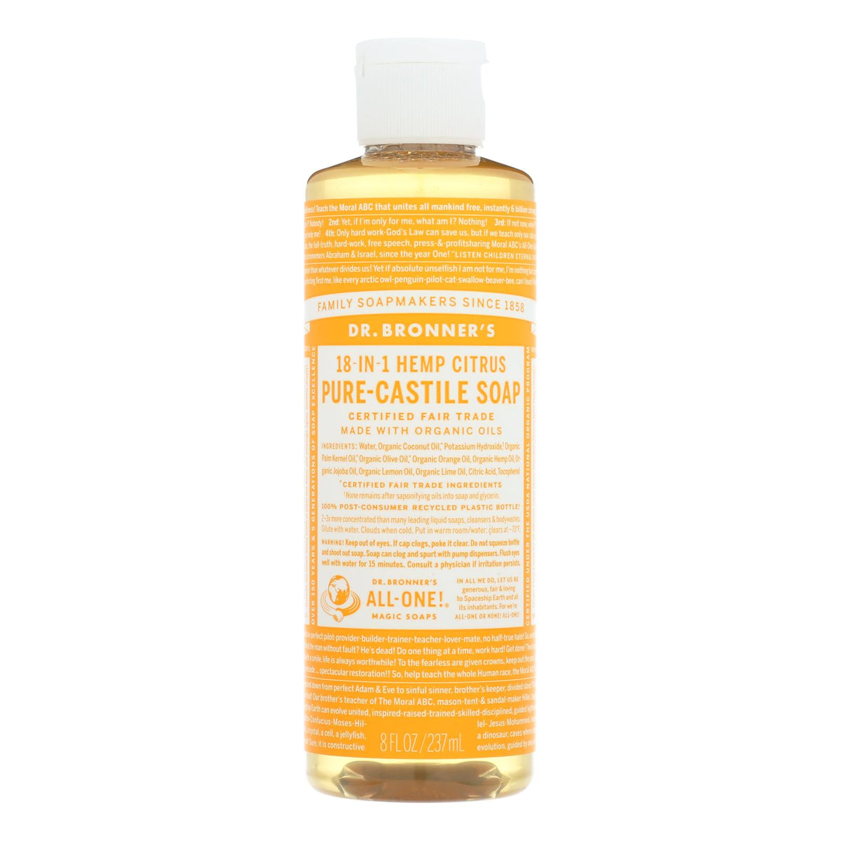 Dr. Bronner's - Castile Liquid Sp Citrus - 1 Each-8 FZ