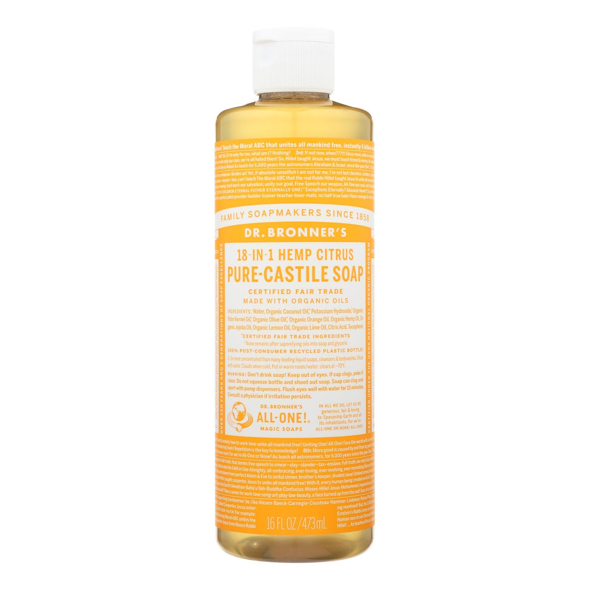 Dr. Bronner's - Castile Liquid Sp Citrus - 1 Each-16 FZ