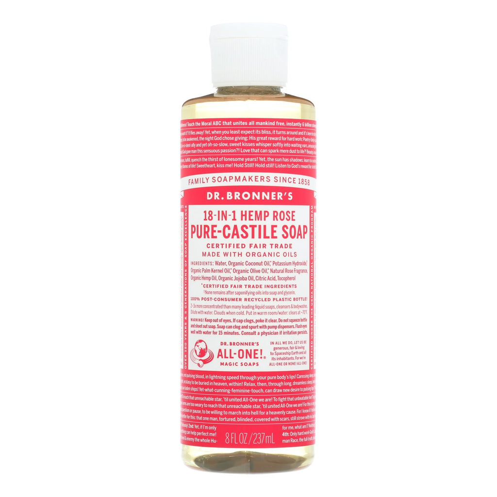 Dr. Bronner's - Castile Liquid Sp Rose - 1 Each-8 FZ