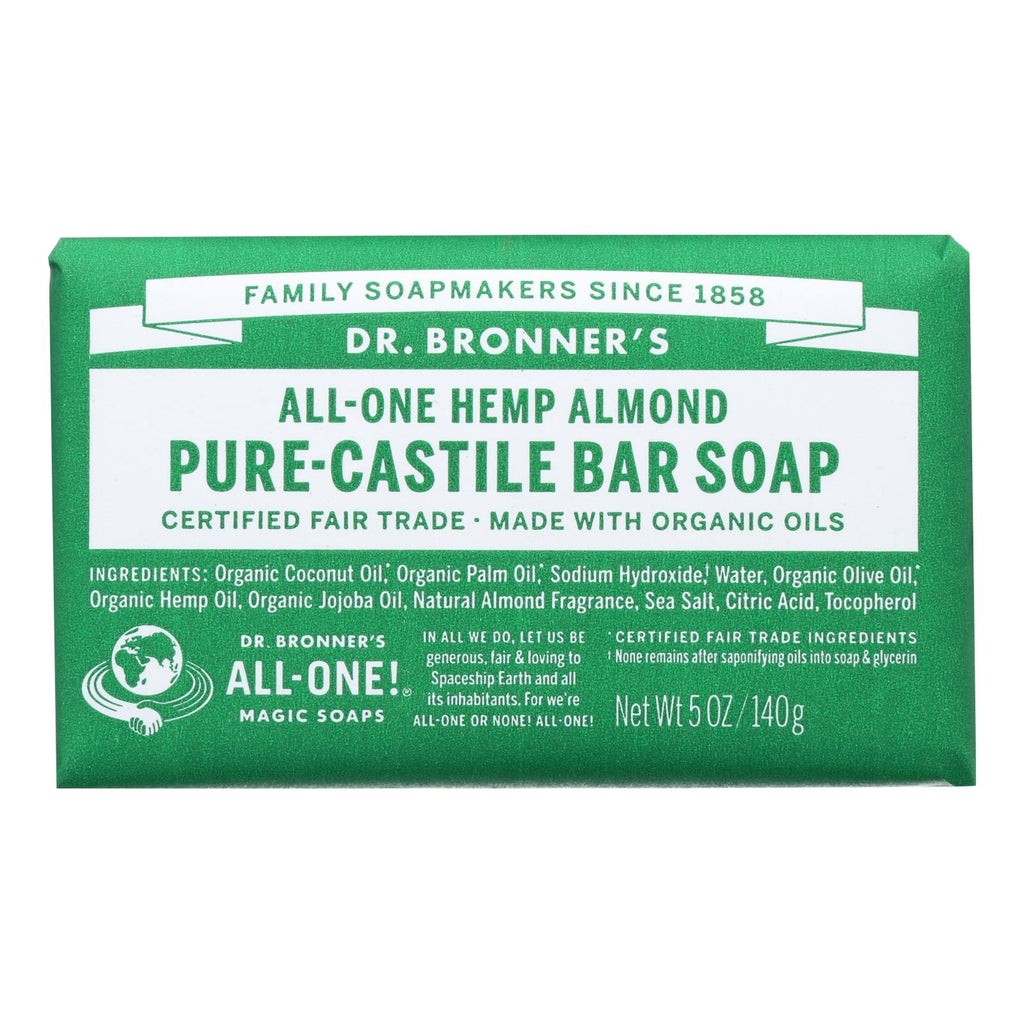 Dr. Bronner's - Bar Soap Almond Hemp - 1 Each-5 OZ