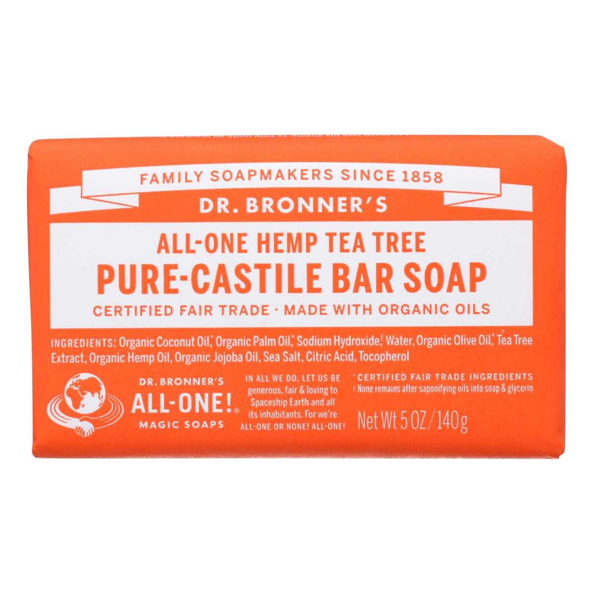 Dr. Bronner's - Bar Soap T Tree Hemp - 1 Each-5 OZ