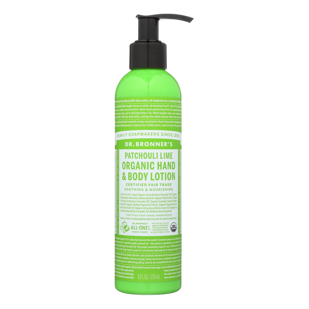 Dr. Bronner's - Lotion Patchouli Lime - 1 Each-8 FZ