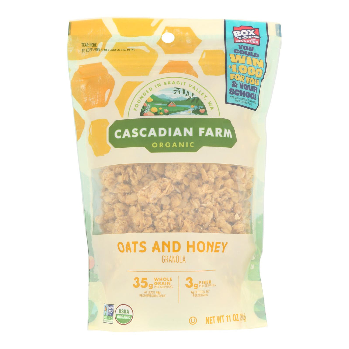 Cascadian Farm - Granola Organic Oats Honey - Case of 4-11 Ounces