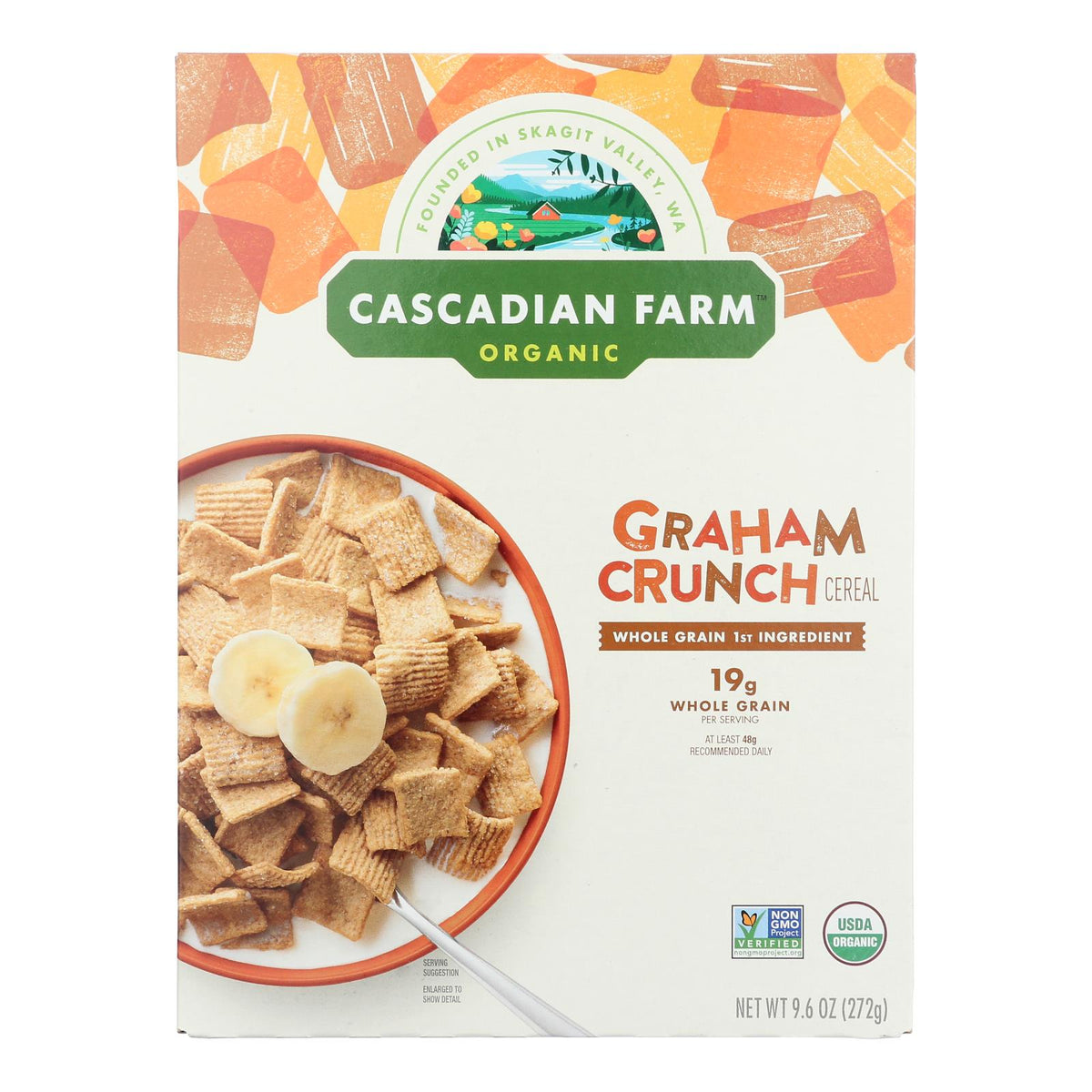 Cascadian Farm Organic Cereal - Graham Crunch - Case of 10 - 9.6 oz