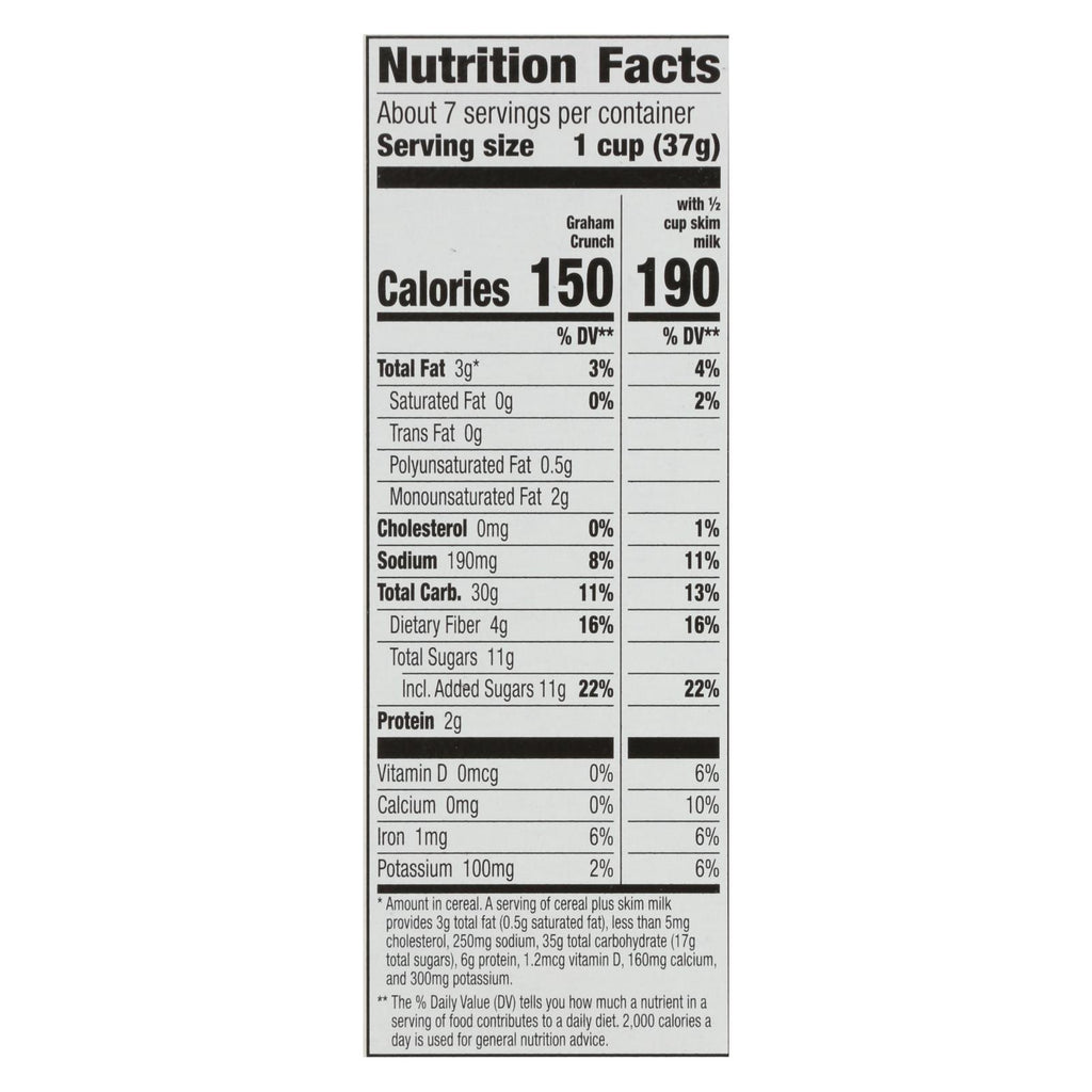 Cascadian Farm Organic Cereal - Graham Crunch - Case of 10 - 9.6 oz