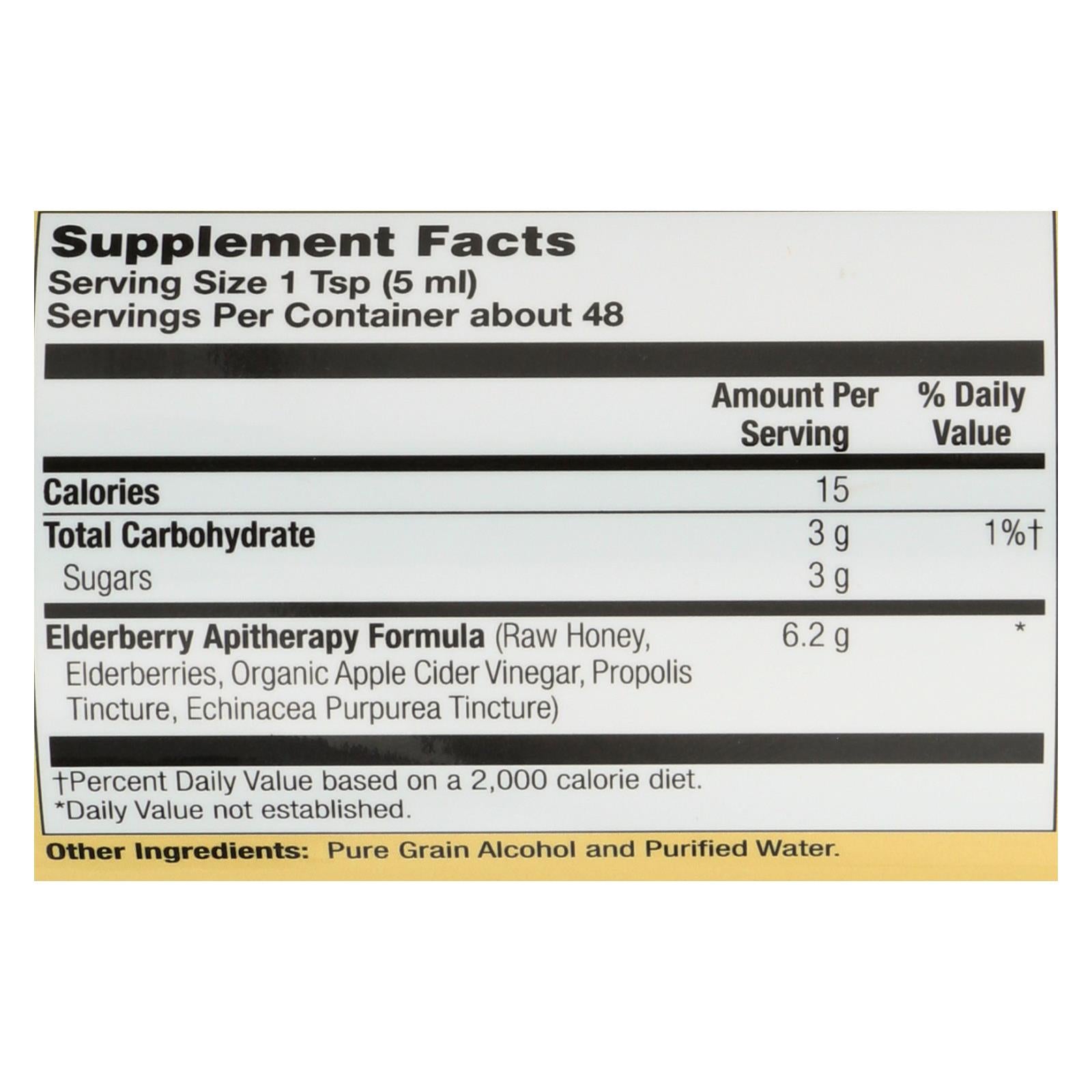 Honey Gardens Apiaries Organic Honey Elderberry Extract with Propolis - 8 fl oz