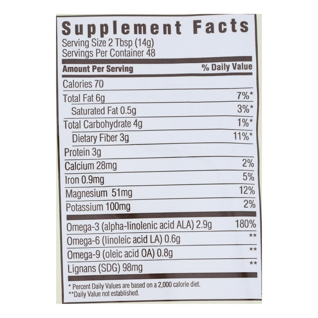 Spectrum Essentials Flaxseed - Organic - Ground - Premium - 24 oz