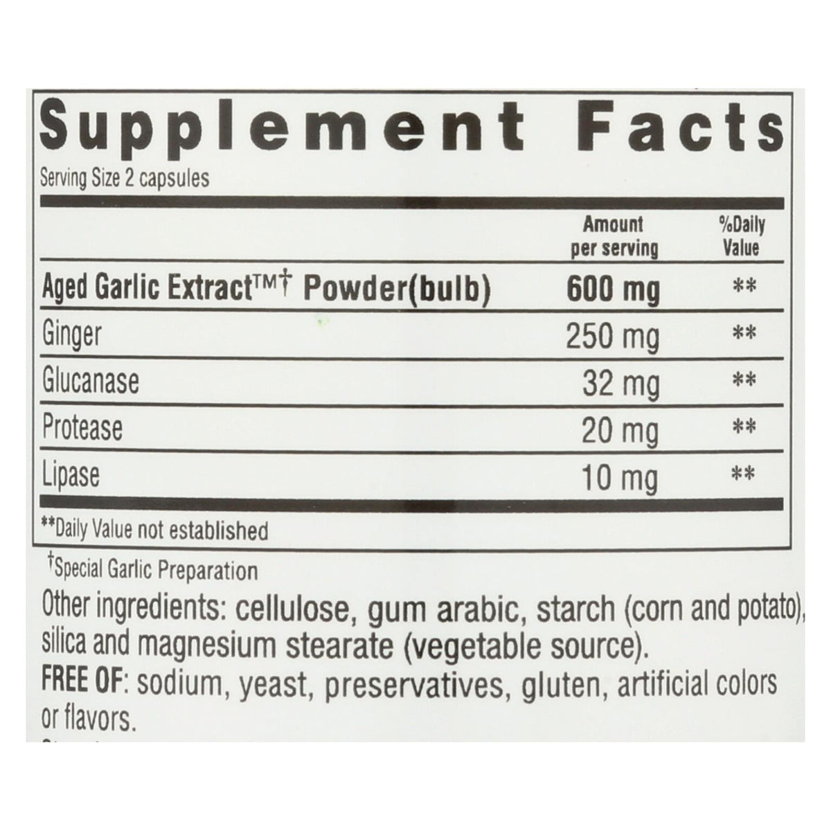 Kyolic - Aged Garlic Extract Candida Cleanse and Digestion Formula 102 - 100 Vegetarian Capsules