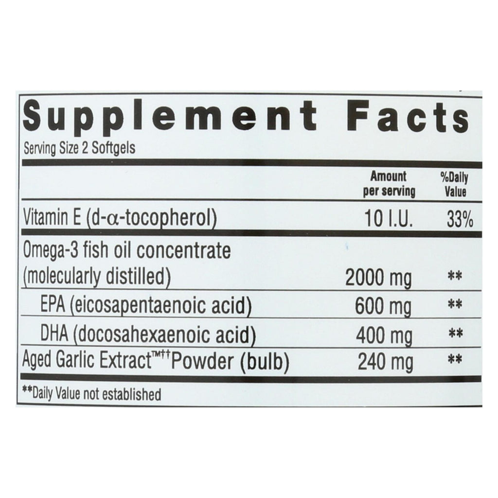Kyolic - Aged Garlic Extract EPA Cardiovascular - 90 Softgels